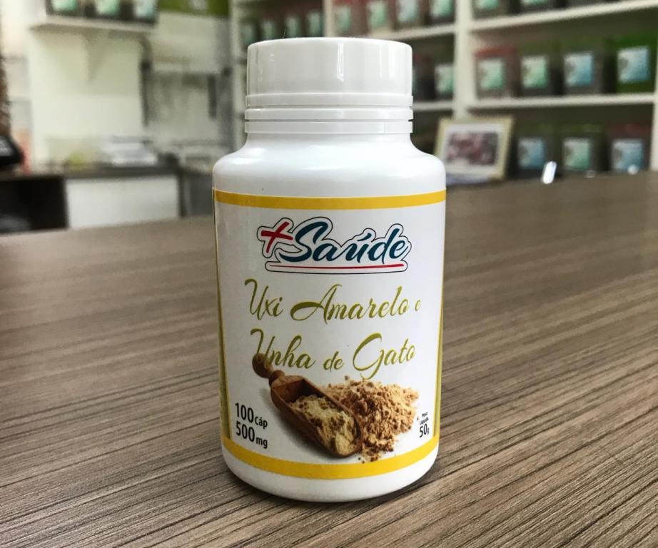 Uxi Amarelo Com Unha de Gato 500mg 100 Caps - Centro Natural Vida e Saúde